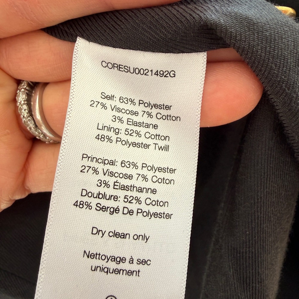 Veronica Beard Black Blazer Miller Dickey jacket with Gold Buttons - Picture 4 of 9